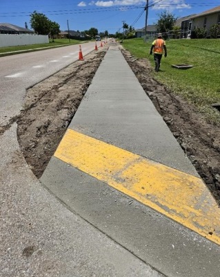 Image of an improved sidewalk